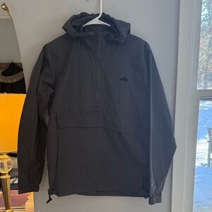 Men's Charcoal Hooded Windbreaker